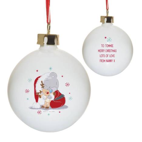 Personalised Me to You Christmas Cuddles Bauble £12.99